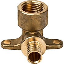 STOUT Угольник настенный с креплением 16xRp 1/2" аксиальный водорозетка
