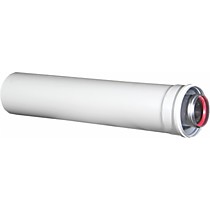 Удлинитель дымохода 60/100 L=500 коакс. раструбн. (белый)