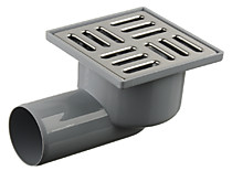 Трап горизонт. выпуск 50 с решеткой 15х15 нерж.
