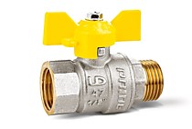 Кран шар. газ 1/2" ВН бабочка Россия LD 47.352.15