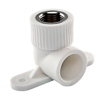 Угол комб. 20х1/2'' (ВР) с креплением PP-R