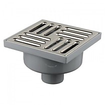 Трап вертик. выпуск 50 с решеткой 15х15 нерж.